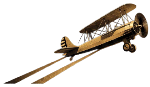 Vintage propeller aircraft in sepia tone